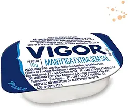 Manteiga SEM SAL VIGOR Sache Blister 10g Caixa com 192 unidades