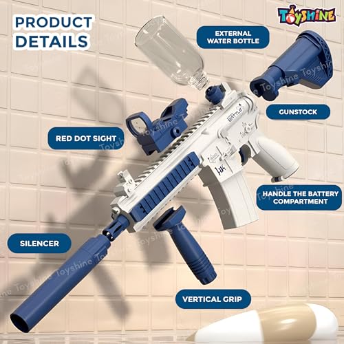 Image of Toyshine M416 Electric Water Gun Toy with 25-30Ft Range | Self-Filling | Rechargeable | High Pressure Mechanism Fun Toy for Kids Holi Party and Outdoor Water Fun