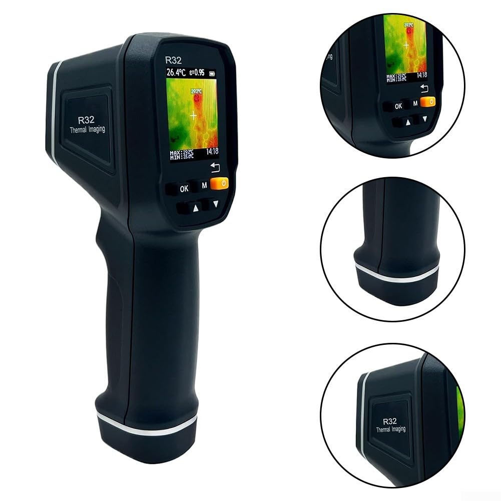 Digitale Wärmebildkamera, 32 x 32 Auflösung, Reichweite -30 C bis 500 C, über USB wiederaufladbar, mit 8 GB Karte für elektrische Inspektion