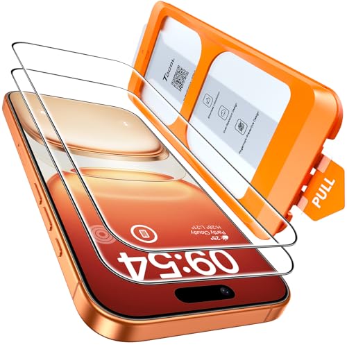 Pellicola In Vetro Temperato 9H Per IPhone 16 Pro Max | 2 Pezzi Con Strumento Di Allineamento Auto | Anti Graffio, Anti Impronta, Infrangibile