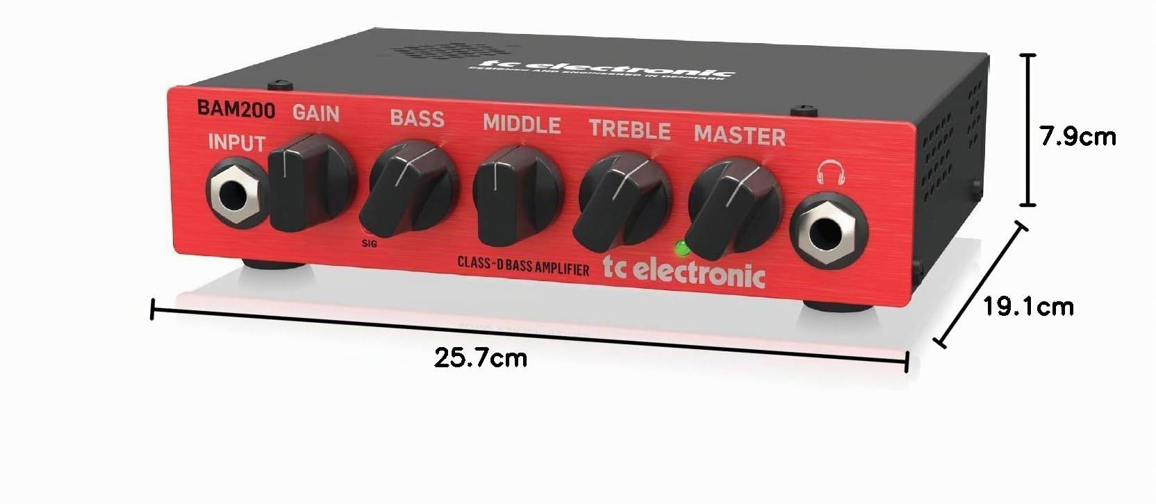 TC Electronic BAM200 Ultrakompaktes 200-Watt-Basstopteil mit Class-D-Verstärkertechnologie