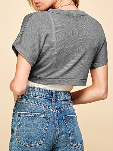 Image of Lock and Love Women's Versatile Open Front Lightweight Short Sleeve Bolero Shrug