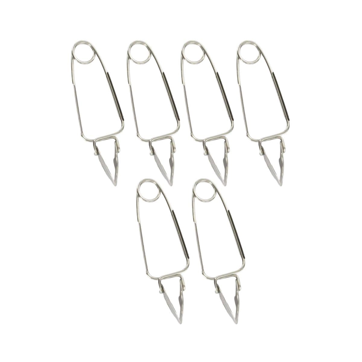 Fackelmann FCK9912050 9912050-Set di 6, pinze per Lumaca, Argento, 15 x 6 cm, Acciaio Inossidabile, Inox