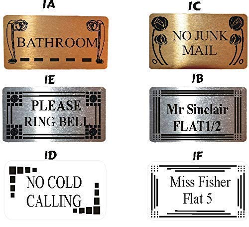 DOOR NAME PLATES PLAQUES SIGNS 2 SIZES, 5 DESIGNS, 3 COLOURS TO CHOOSE NUMBER TO CHOOSE FROM - SAME DAY DISPATCH 1ST CLASS UP UNTIL 12:00 P.M. (NOT INCLUDING WEEKENDS)
