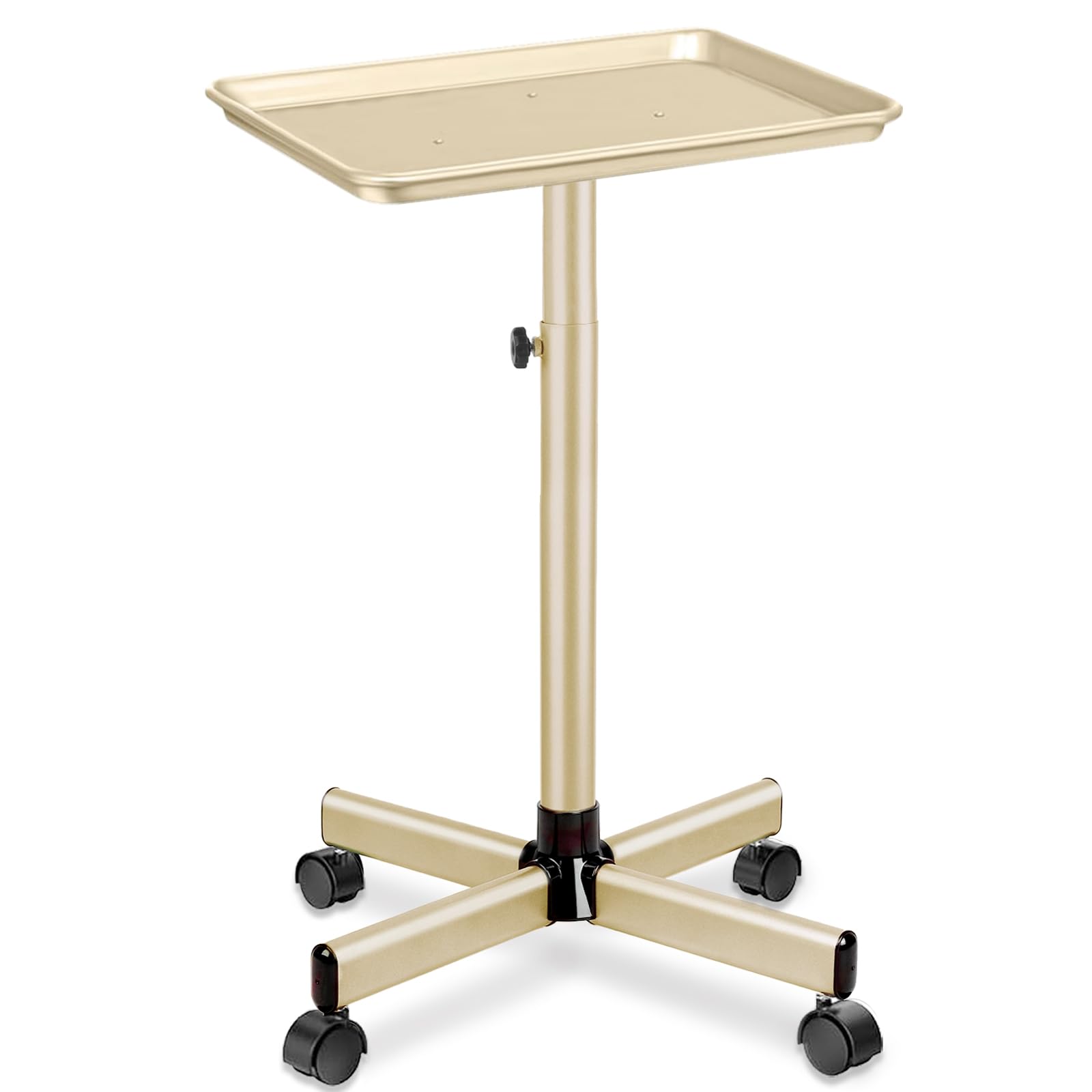 Photo 1 of ***FOR PARTS ONLY/ SCREW ASSEMBLY AREA IS DAMAGED CANNOT ASSEMBLE*** LKT COBTAC Salon Tray Hairdresser Tray on Wheels Hair Tray for Hair Stylist Gold