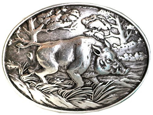 BBM-STYLE Gürtelschließe Gürtelschnalle Motiv Wildschwein für 4 cm breite Bänder Cover