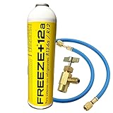 All4sale - FREEZE +12A Gas Refrigerante Orgánico Ecológico, compatible con R134A/R12, 420g, con Válvula y Manguera