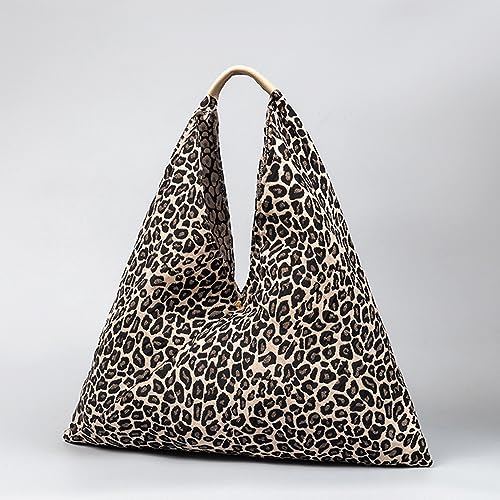 Image of CORIOS Canvas Handbag for Women - Ethnic Style Tote Top Handle Summer Beach Large Shoulder Bag