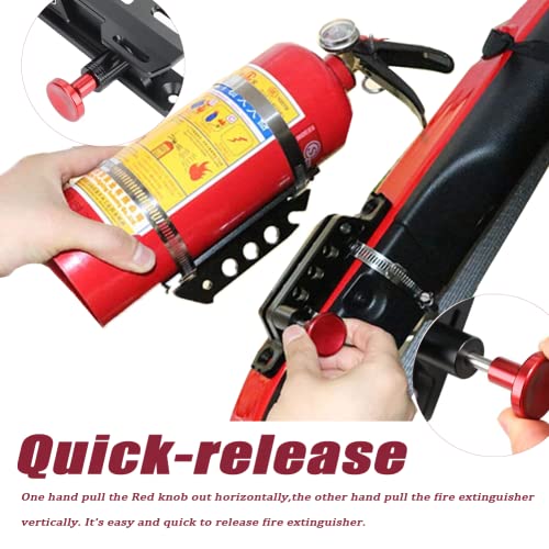 KANGIKX Quick Release Universal Roll Bar Fire Extinguisher Mount Holder with 4 Clamps for JP Wrangler JK JL JLU Polaris UTV Can Am ATV