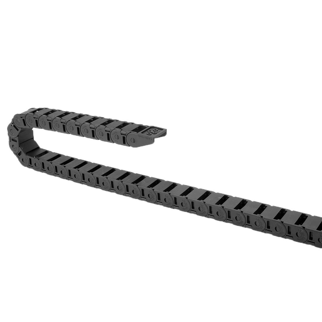 sourcing map cable abierto de cadena de arrastre tipo abierto con conectores finales r38 18x25mm 1,5 metros