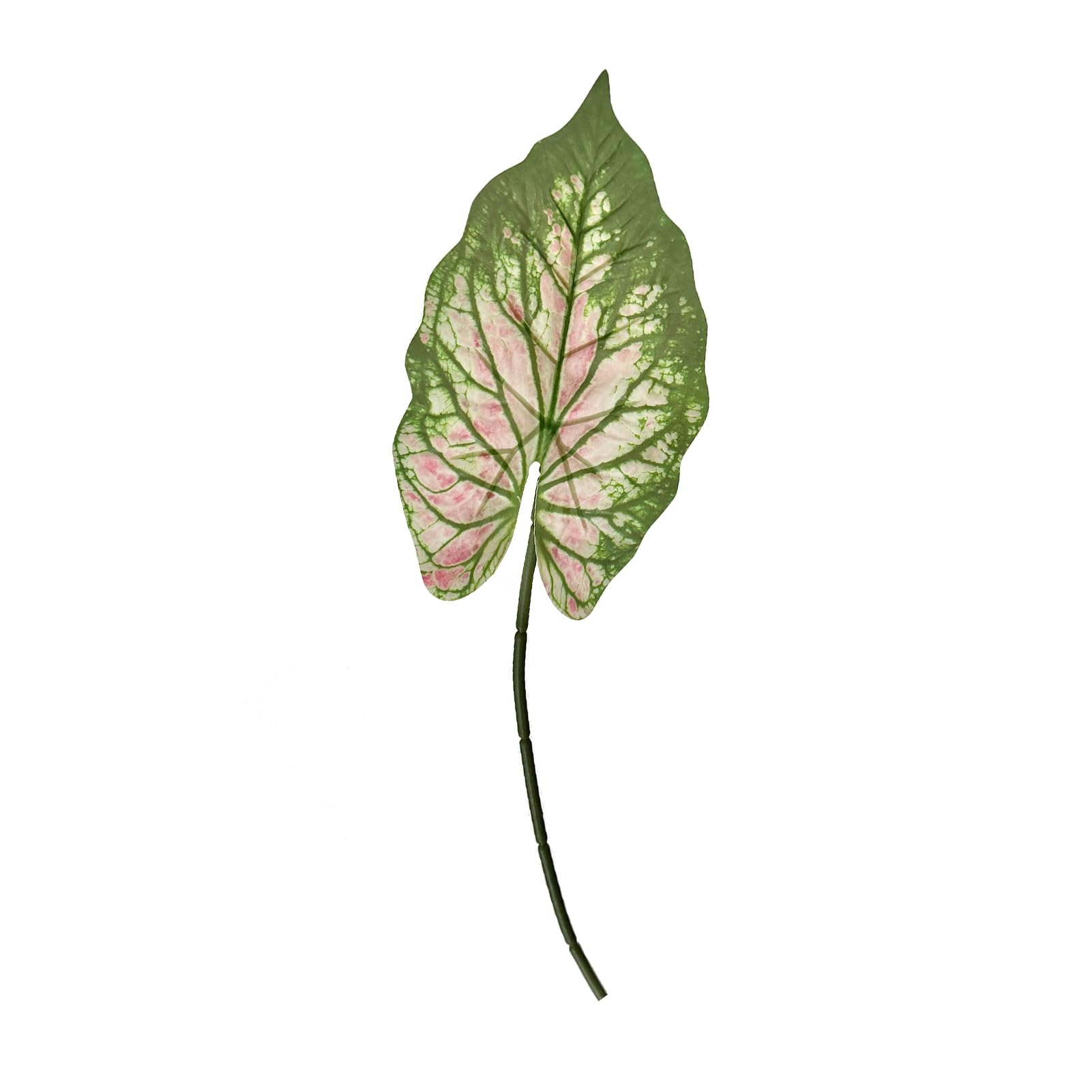 Artificial Alocasia Leaf, Faux Silk 68cm Tropical Fake Leaf Stem Realistic Texture Flexible Decorative Artificial Greenery For DIY Crafts Wedding Centrepiece Home Vase Flower Arrangement Decor E