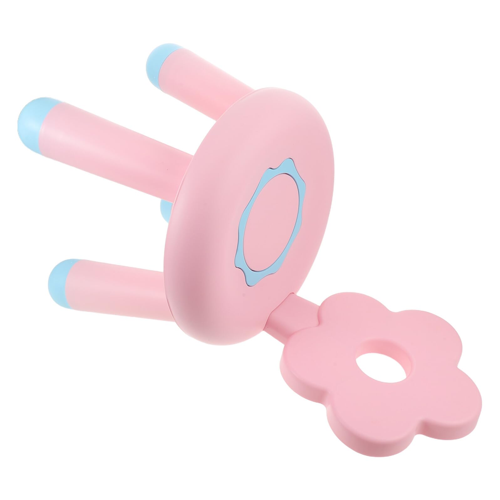 OUNONA Taburete Infantil de Plástico Rosa, Pequeño y Portátil