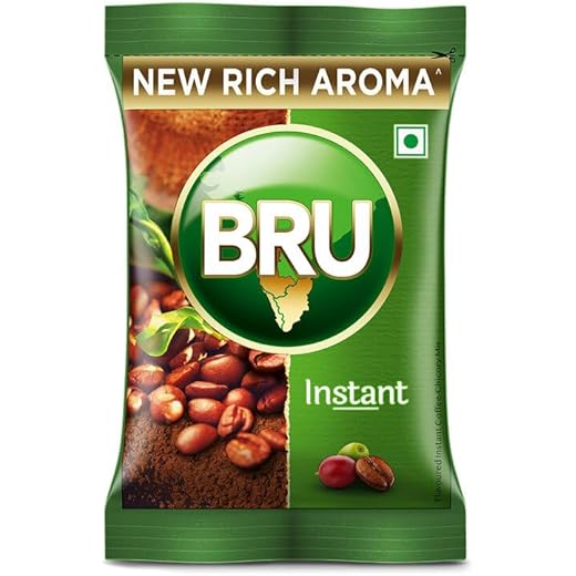 Bru Instant | Aromatic Coffee From South Indian Plantations | Premium Blend of Robusta & Arabica Beans For a Rich Coffee Experience | 50 gram Pack, Packet
