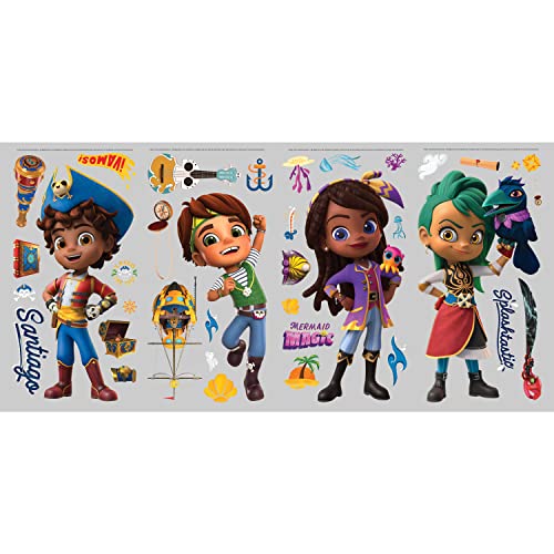 RoomMates RMK5207SCS Santiago of The Seas Peel and Stick Wall Decals, Red, Orange, Yellow, Green, Blue, Purple, Brown, Black - Image 2