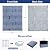 Lahome Outdoor Rug Waterproof 8x10,Large Reversible Plastic Straw Rug Portable Outdoor Balcony Rug for Patio,Lightweight Indoor Outdoor Carpet for Backyard Garden,Rainbow Blue