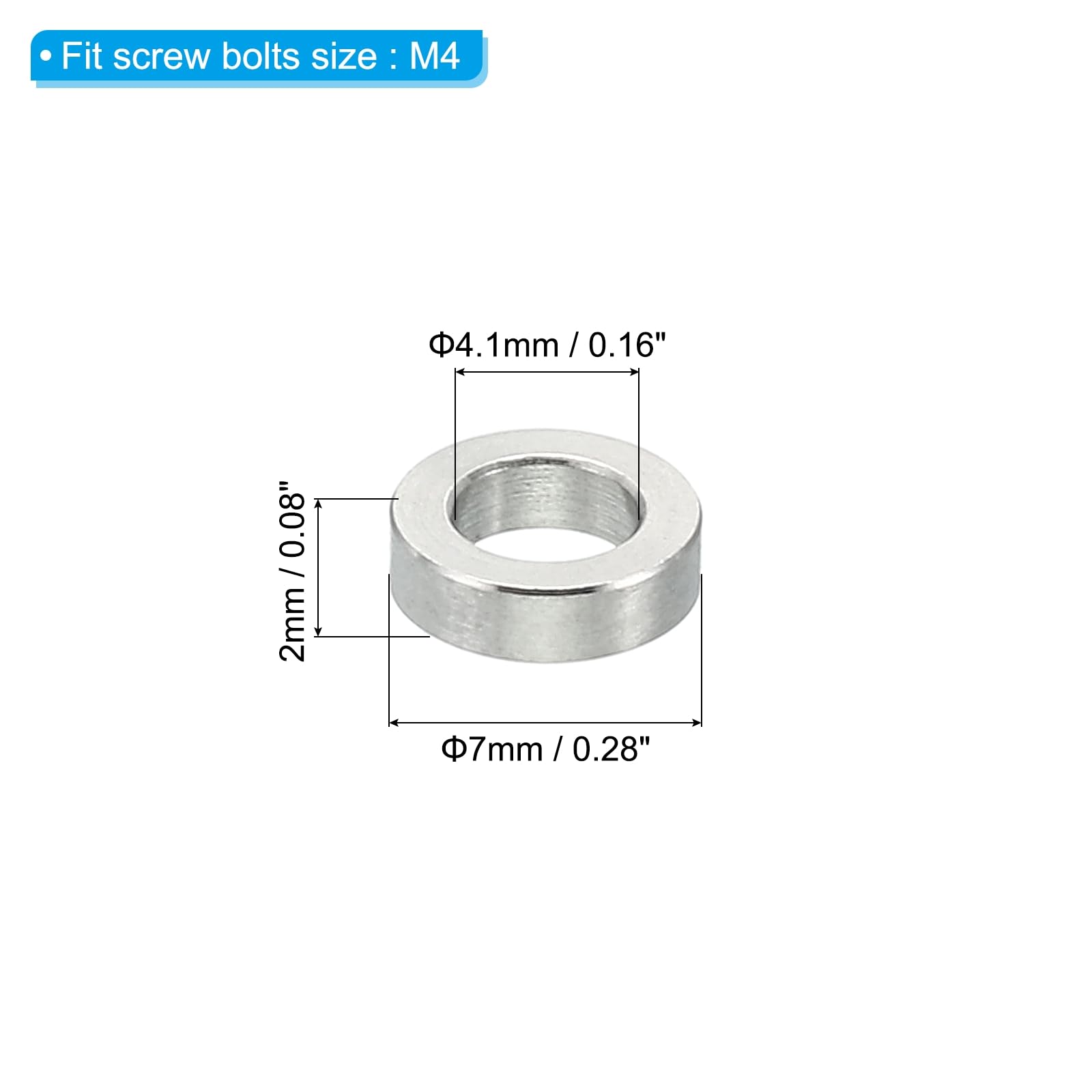 PATIKIL M4 Stainless Steel Spacers - Image 2