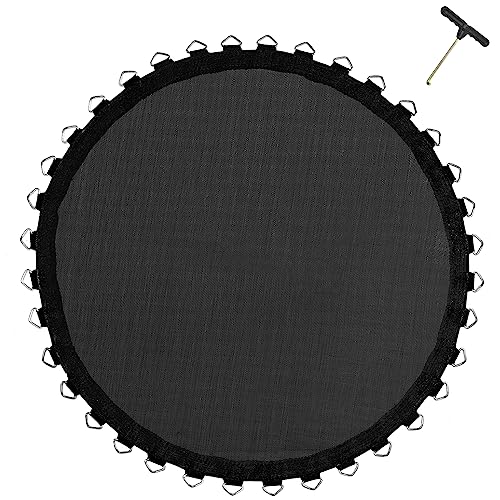 Tapis de Saut Trampoline Ø 366cm 72/80 Oeillets, Toile Trampoline Tapis de Saut de Remplacement pour Jardin Trampoline, Cousus 8 Fois résistants aux UV 16.5...