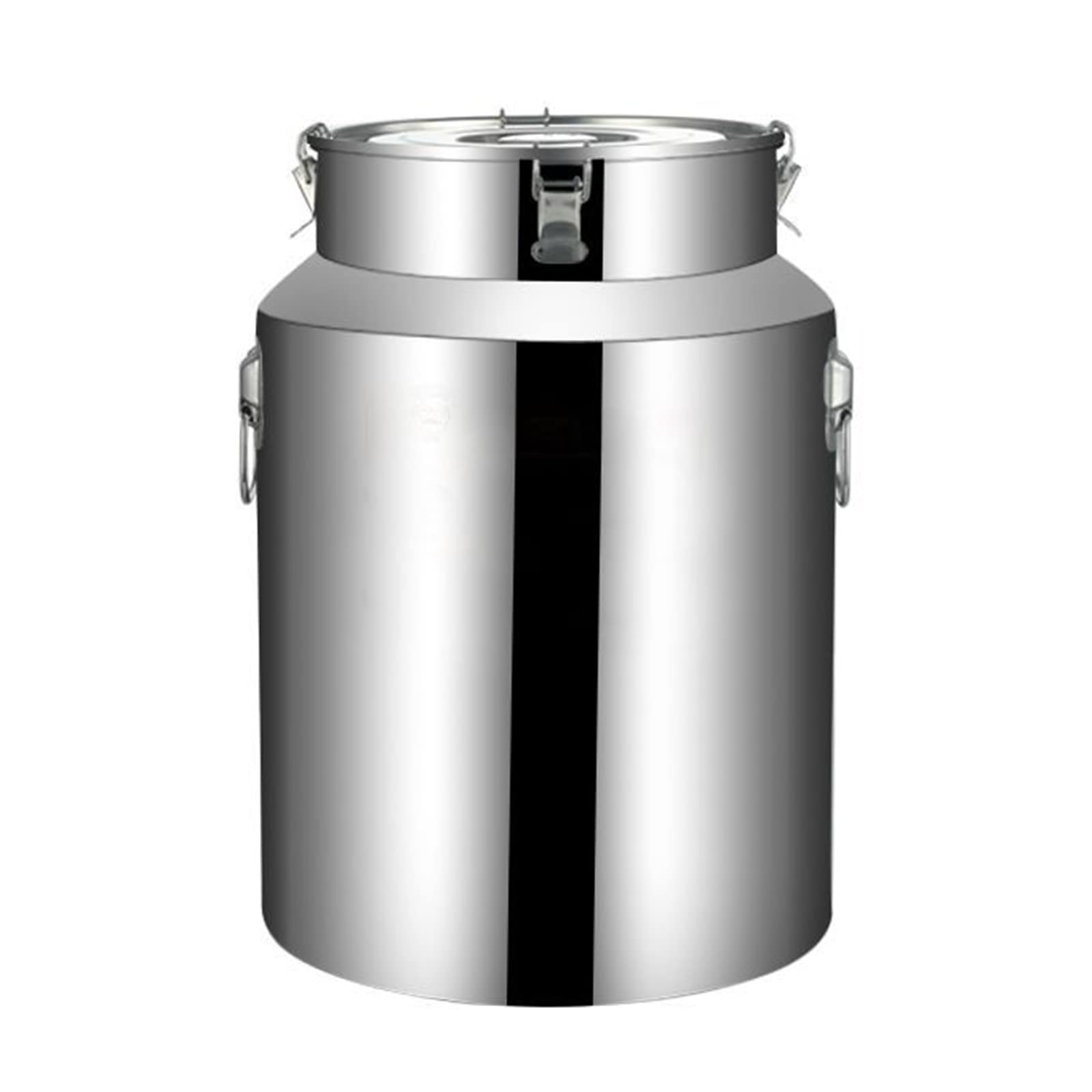Contenedor de Almacenamiento de líquidos de Acero Inoxidable con Tapa sellada y asa para un Transporte y Almacenamiento Seguros.