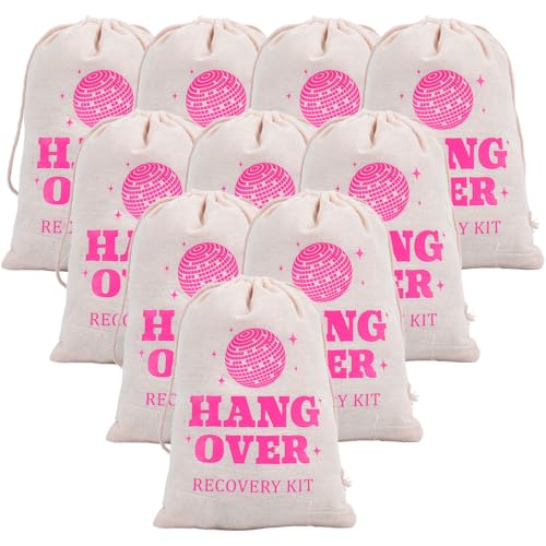 10 Pcs Hangover Kit 10 * 15cm(3.94 * 5.9in) Hangover Kit Bag A Portable Bag Suitable for Party Goers for Shower Wedding Packaging Music Festivals Travel and Gatherings