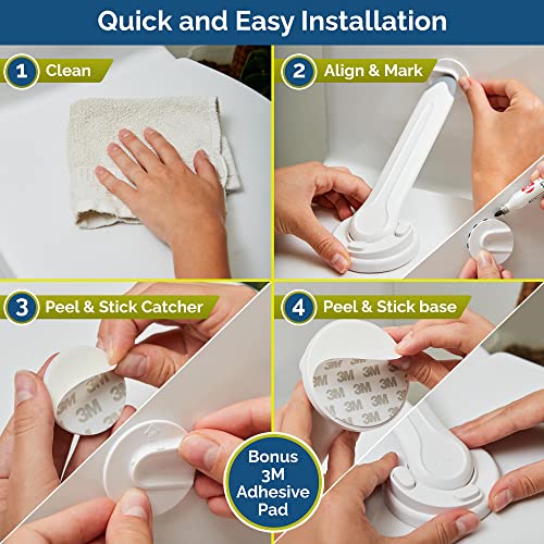 Toilet Seat Lock For Child Safety With Double Lock Mechanism – Child Proof Toilet Locks For Toddlers, Easy Installation No Tools Needed Fits Most Toilets – Toilet Baby Proofer By Wappa Baby #TOP2