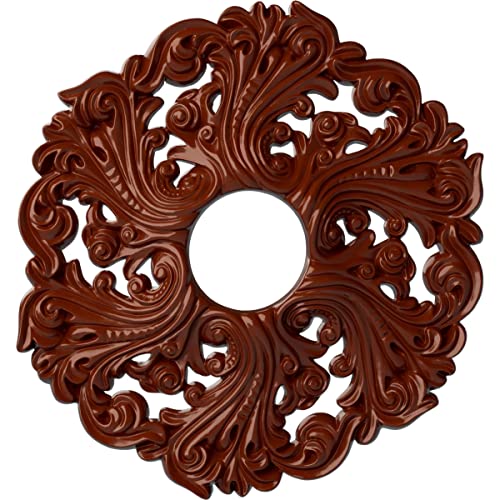 Image of Ekena Millwork CM19ORFIF Orrington Ceiling Medallion, 19 5 /8 OD x 4 3 /4 ID x 1 3 /4 P, FireBrick
