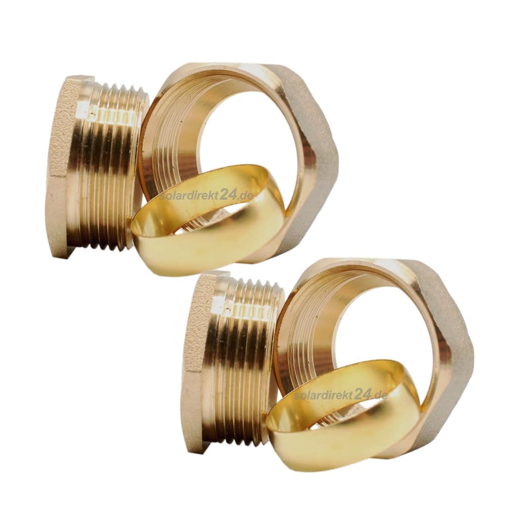 5tlg. Kollektor-Verbinder Set Ø 22mm für 2 Solar Kollektoren Verbinder T-Stück Blindstopfen