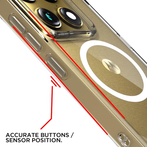 Image of Pikkme Back Cover for Motorola Moto Signature 5G Mag-Safe Shockproof PC + TPU Protective Case Magnetic Support Bumper Case (Transparent Mag-Safe)