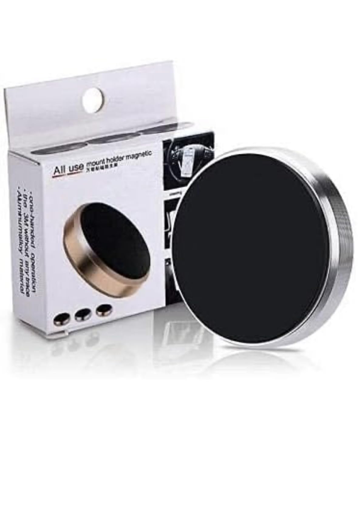 Magnet Tikki Car Cradle Mobile Phone Holder Mount Stand for Car Steering | Portable| Lightweight | Travel Stand for Universal Mobile Phones Size Upto 5.7" Inch