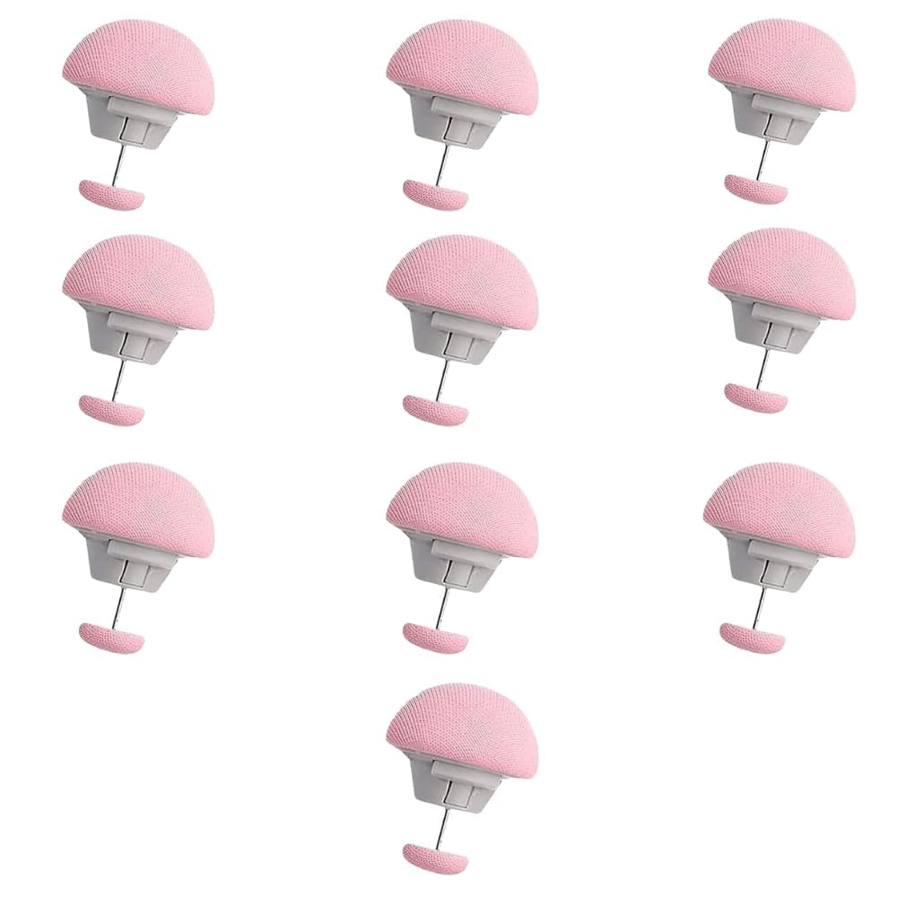 Mushroom Blanket Clips – Non-Slip Duvet Cover Fasteners, Quilt Holders, Comforter Clips, One-Key Unlock Bedding Accessories for Bed Sheets, Mattresses, Curtains & More (Pink, Pack of 10)-image-46