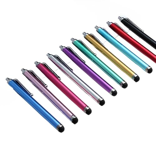 タッチペン スマホ用 極細ットトスタイラスペン タブレット スマートフォン スAndroid 用 静電容量性 ゴムペン先 指で触れずペン (A)