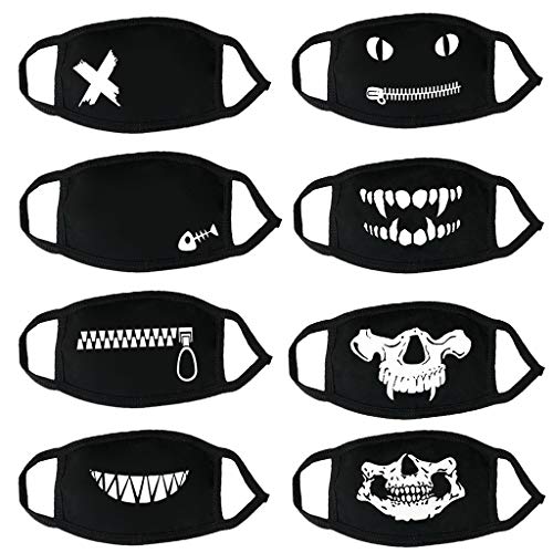8 Pack Cartoon Sweet Cat Pattern Mouth Face Protective Cotton Anti-Dust Fashion Kawaii