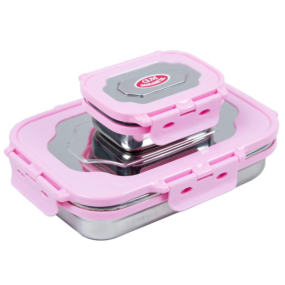 Buy GANGAMETAL Stainless Steel LunchBox With Leakproof Lid Airtight