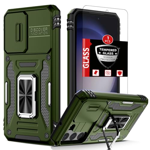 Coque Samsung Galaxy S23 FE avec protège-écran et support bague