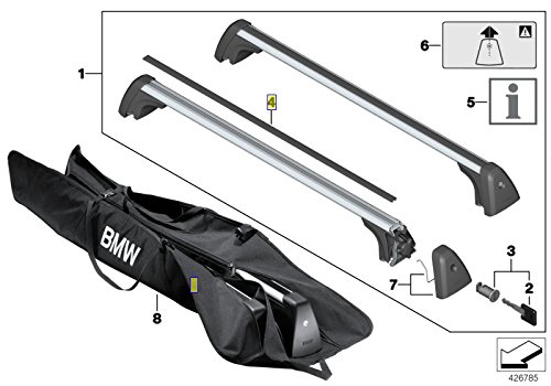 BMW Roof Rack Bar Non-Slip Rubber Strip Seal 0144045 82720144045 