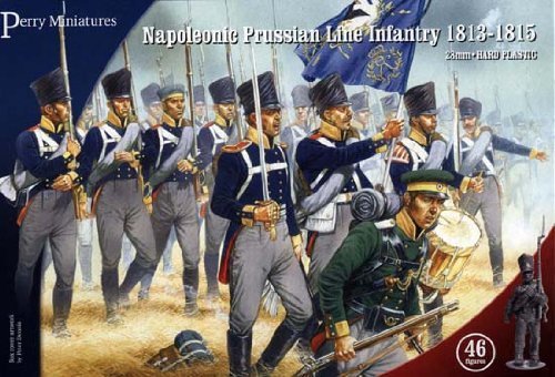 Perry Miniatures PN1 Prussian Line Infantry 28mm Hard Plastic Figures x46 by Perry Miniatures by Perry Miniatures