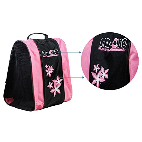 DE SHENGXIA Inline Roller Skates Carrying Shoulder Bag Ice Skating Shoes Bag Pink