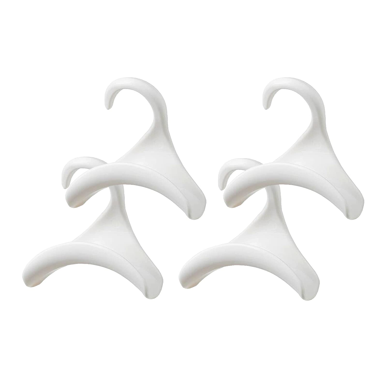 4 Pcs PP Gancio Borsetta di Sicurezza Gancio Salvaspazio Portatile Portaborse per Borse a Tracolla Cravatte Sciarpe Cappelli Cinture Scialli per Guardaroba Armadio Display Regalo (Bianco)