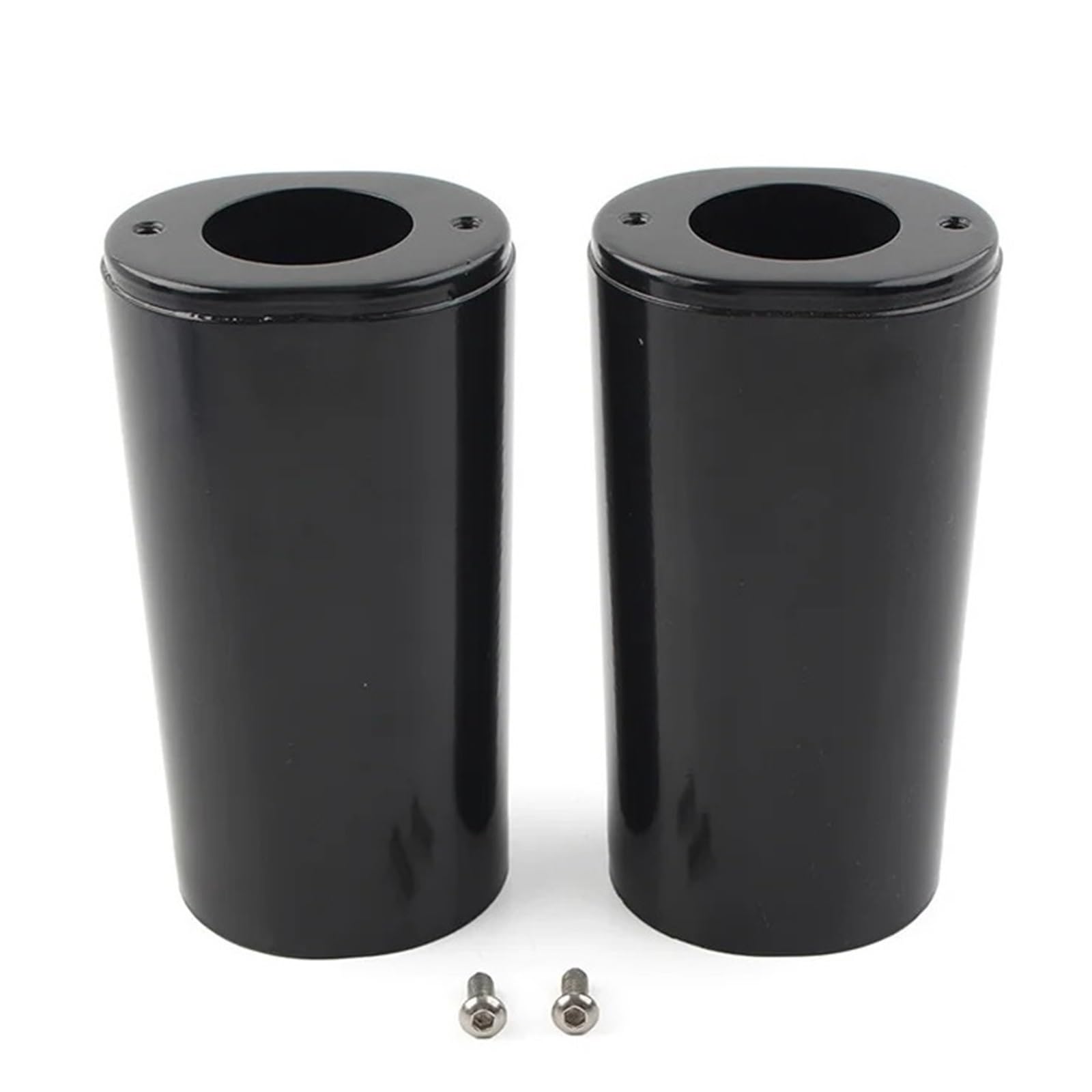 Copriforcella Adatto per Harley modelli Touring FL 1984-2013 Copristeli soffietti forcella anteriore in acciaio moto 2 pezzi 4596486(Black)