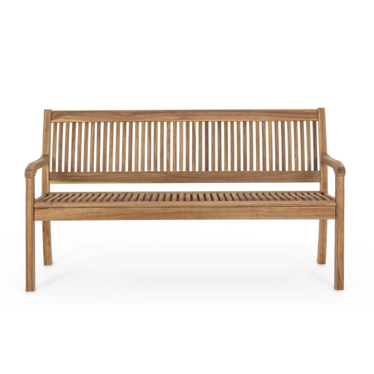 milani home Panchina Legno Acacia Panca 3 Posti Resistente Arredo Esterno Giardino Ac805012