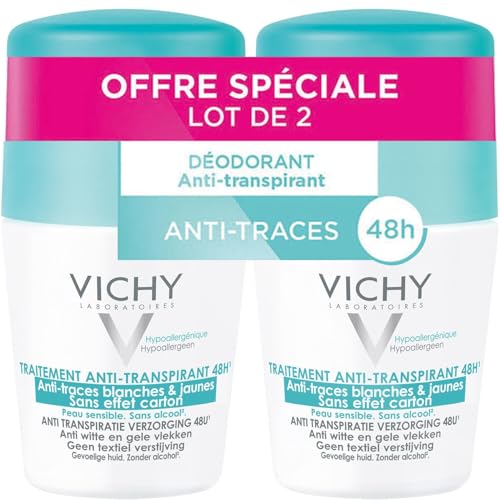 Déodorant Bille Vichy anti-transpirant 48h supprime les traces sur le noir et blanc