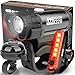 BLITZU Gator 320 USB Rechargeable Bike Light Set Powerful Lumens Bicycle Headlight Free Tail Light, LED Front and Back Rear Lights Easy to Install for Kids Men Women Road Cycling Safety Flashlight