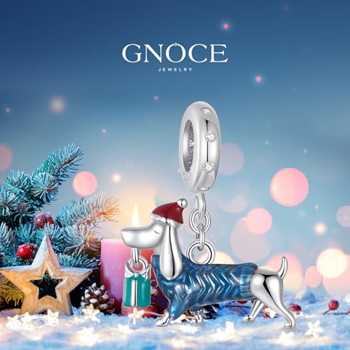 Image of GNOCE Christmas Charm Silver Plated & Sterling Silver Bracelet Gift