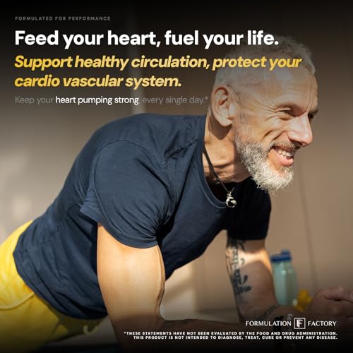Image of Formulation Factory Heart of Titanium - Stim-Free Nitric Oxide Supplement with L-Citrulline, Nitrosigine & CoQ10 - Capsule Pre-Workout for Pumps & Endurance - 120 Capsules, 30 Servings