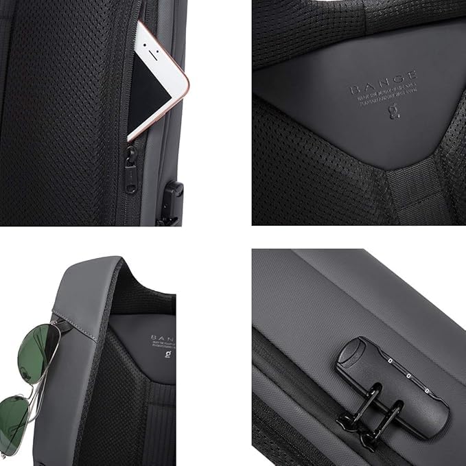 Image of Red Lemon BANGE FortiPack 20L Slim Water-Resistant Premium Anti-Theft Laptop Backpack for Men - Fits 15.6 inch Laptop, Travel & Office Bag