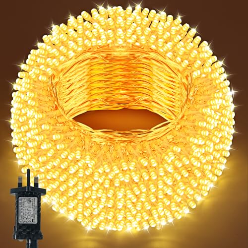 Fairy Lights Plug in, 30m 300 LEDs Fairy Lights Mains Powered, Waterproof Warm White String Lights with 8 Modes Indoor Outdoor for Bedroom Patio Party Tree Wedding Decorations