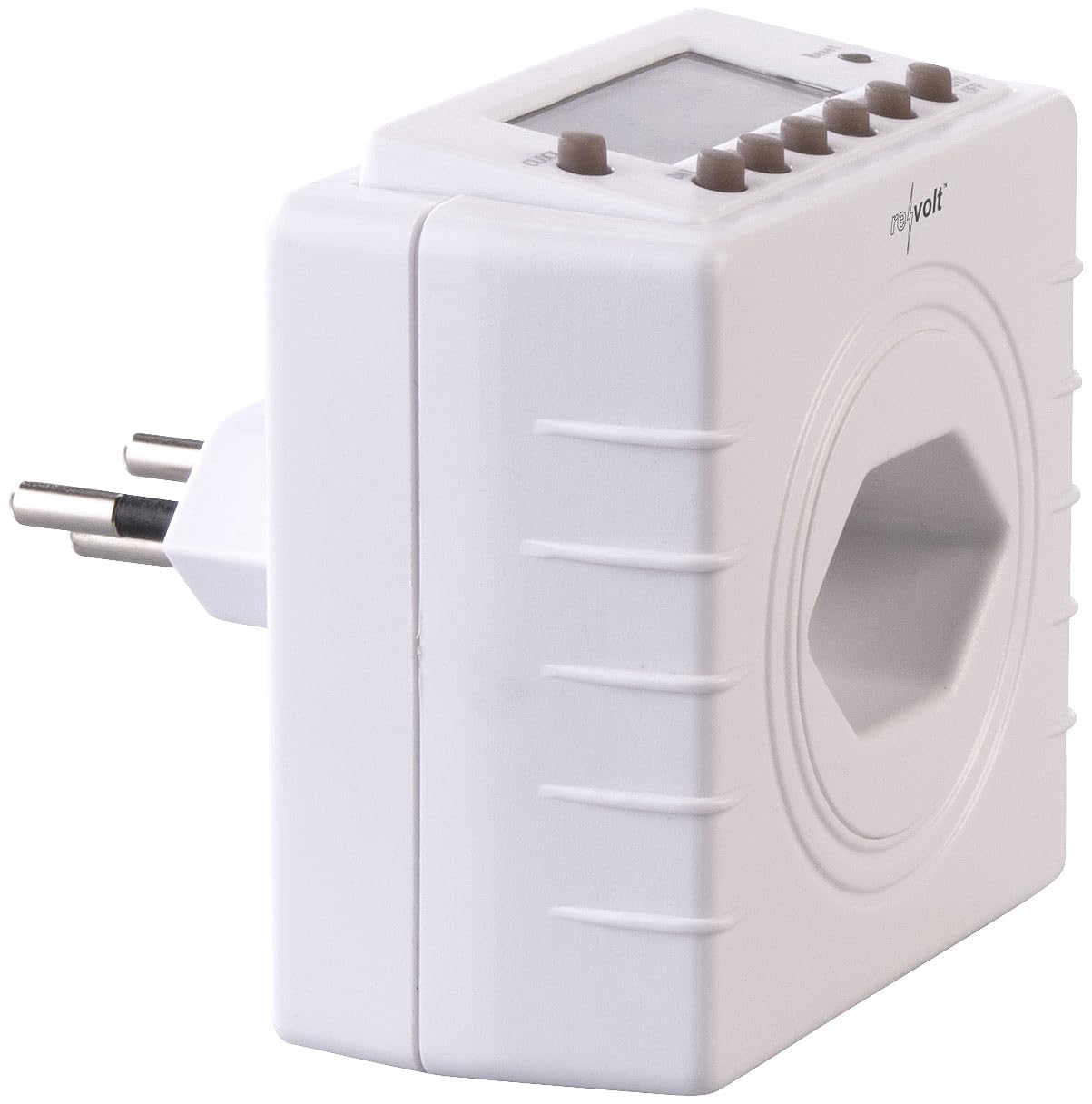 revolt timer per programmazione: Set da 4 Timer, per presa svizzera (Tipo J), Display LCD, fino a 2.300 watt (interruttore temporizzato 230v, digitale, riscaldamento)