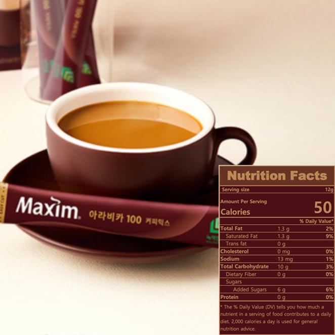 Maxim Instant Arabica 100 Coffee Mix, 11.8g x 100 Sticks