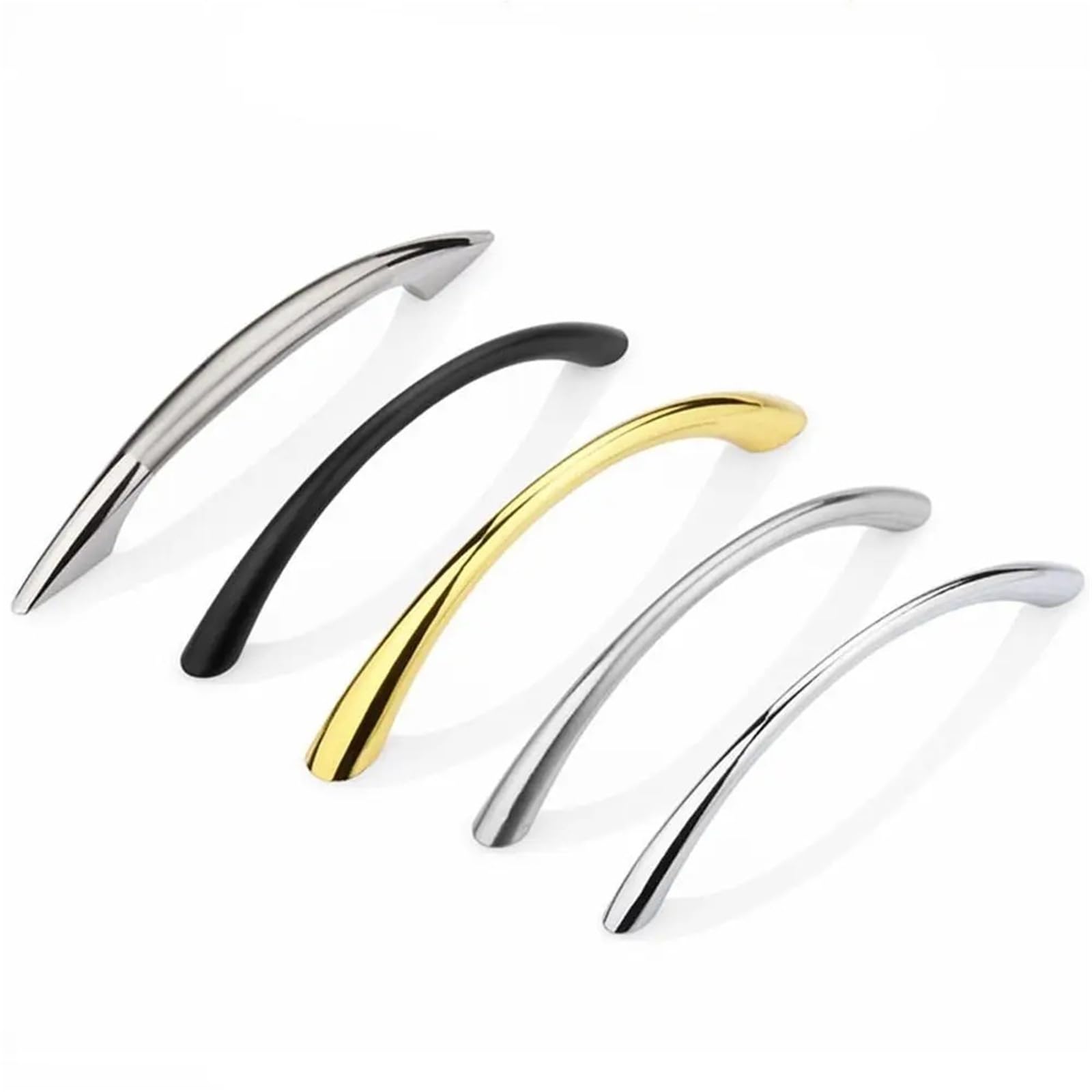 Irfhdcx Color 6 Cupboard Handles Zinc Alloy Curved Handles Multifunctional Hardware Furniture Handle Cabinet Knobs Wardrobe(Color 6)