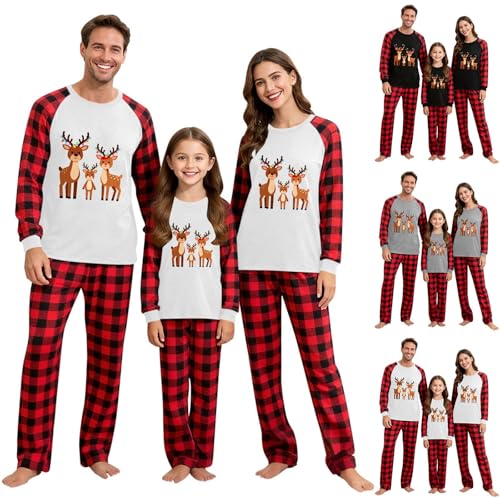 Ensemble pyjama de Noël sapin à carreaux rouges, le cadeau idéal à offrir
