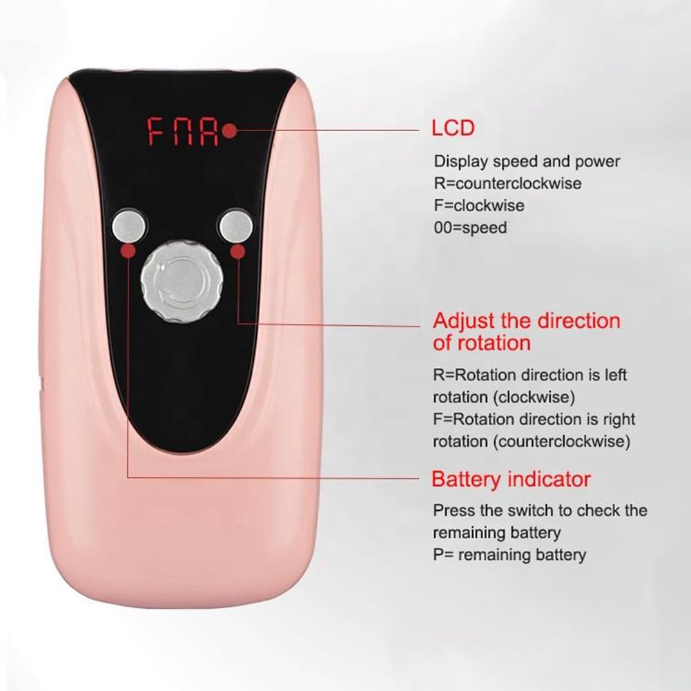 Taladro de uñas profesional, lima de uñas eléctrica profesional, máquina de talaa de uñas eléctrica profesional, máquina de taladro de uñas portátil, kit de pedicura para manicura y pedicura